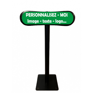 Poteau parking personnalisable fond vert Com'Park