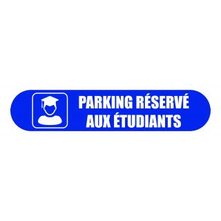 Visuel Com'Park parking réservé aux étudiants bleu