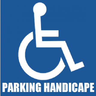 Panneau parking handicape en PVC