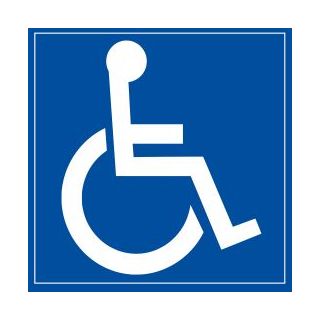 Autocollant parking handicapé PMR classique ISO 7001