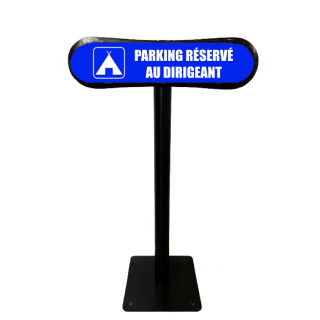 Poteau Com'Park parking réservé au dirigeant bleu