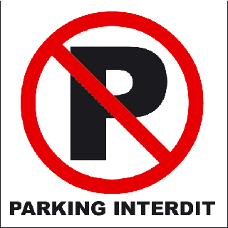 Panneau parking interdit alu