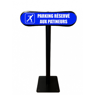 Poteau Com'Park Parking réservé aux patineurs