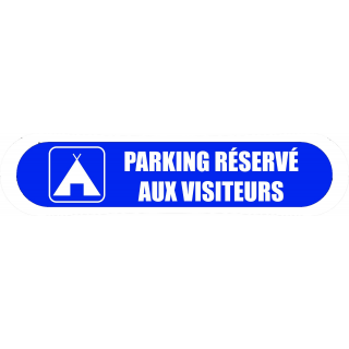 Visuel Com'Park parking réservé aux visiteurs (camping) bleu