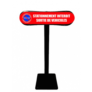 Poteau Com'Park Stationnement interdit sortie de véhicules
