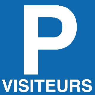 Panneau PVC parking visiteurs