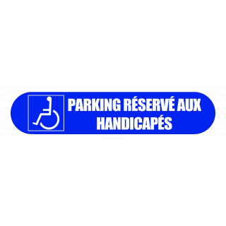Visuel Com'Park Parking réservé aux handicapés bleu