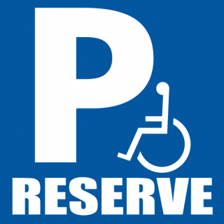 Panneau parking handicapé réservé alu