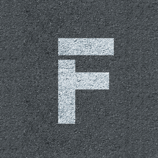 Pochoir Lettre F – Marquage au sol en PVC