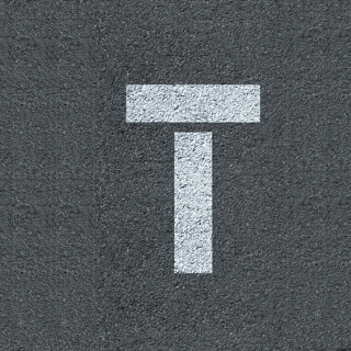 Pochoir Lettre T – Marquage au sol en PVC