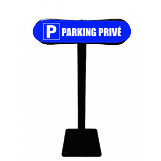Poteau Com'Park parking privé bleu