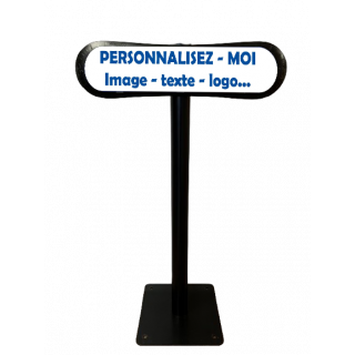 Poteau parking personnalisable fond blanc Com'Park