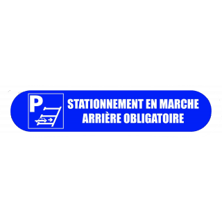 Visuel Com'Park Stationnement en marche arrière obligatoire